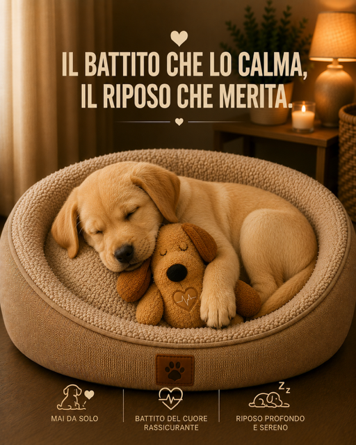 Peluche Calmante per Cani con Battito Cardiaco – Compagno Anti-Stress